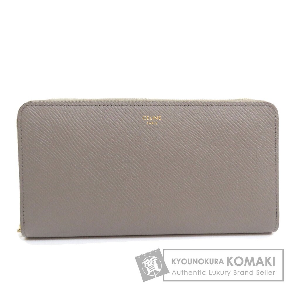 Celine logo motif long Wallet calfskin leather